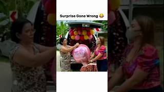 Surprise Gone Wrong 🤷‍♀️🙌😂 shorts funny trending memes viralvideo [upl. by Anamor]