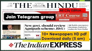 How to download the Hindu newspaper PDF  Free Daily 10 epaper PDF Today  Indian express newspaper [upl. by Crandall368]