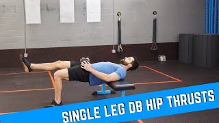 Single Leg Dumbbell Hip Thrust [upl. by Rolyab]