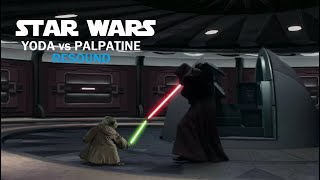 STAR WARS  Yoda vs Palpatine SFX RESOUND StarWars Yoda Palpatine BenBurtt [upl. by Jen]