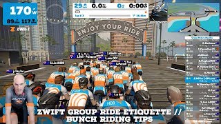 Zwift Group Ride Etiquette  Bunch Riding Tips [upl. by Eladal62]