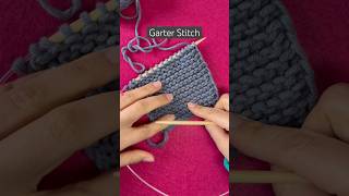 Garter Stitch Tutorial  EASIEST knitting pattern shorts [upl. by Hendel508]