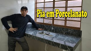 Como fazer Pia de Porcelanato  Pia de Porcelanato [upl. by Bliss]