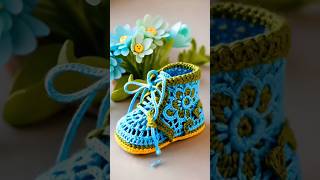 Cute crochet baby boy booties idea crochet babyboy [upl. by Amsirp]