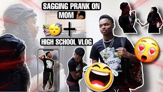 SAGGING PANTS PRANK ON MOM 😅  SCHOOL VLOG 🔥 MOM LEFT ME AT SCHOOL DURING SHUT DOWN 🤦🏾 [upl. by Cost150]