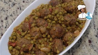 Peas with meatball  Petits pois aux boulettes de viande [upl. by Holly-Anne313]