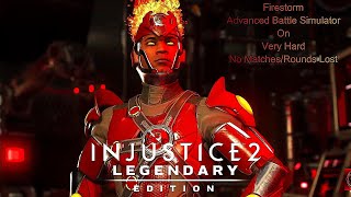 Injustice 2  Firestorm Advanced Battle Simulator On Very Hard No Matches LostRounds Lost [upl. by Annaesor]