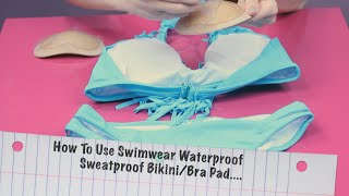 Push up Stick on Waterproof Swim Wear or Lingerie Bra Pads  Tutorial [upl. by Davida]