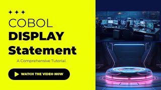 COBOL Tutorial COBOL DISPLAY Statement  Display Statement in COBOL  Cobol display example cobol [upl. by Vander]