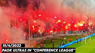 PAOK SALONIKI ULTRAS IN quotConference leaguequot  Paok Thessaloniki vs Marseille 1542022 [upl. by Alidis291]