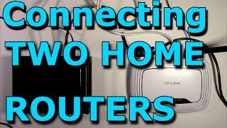 How To Connect Two Routers On One Home Network Using A Lan Cable Stock Router NetgearTPLink [upl. by Mazlack914]