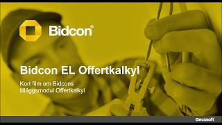 Bidcon EL Offertkalkyl [upl. by Lolande]