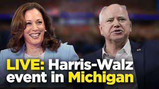 Watch live Harris Walz court voters in battleground Michigan [upl. by Tabatha]