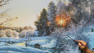 quotAwakening of Winterquot Acrylic painting Artist  Viktor Yushkevich 165 [upl. by Yleen]