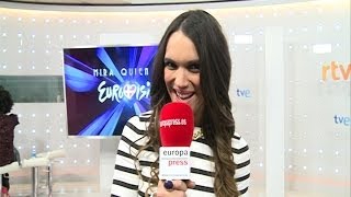 La Dama muy nerviosa e ilusionada ante Eurovisión 2014 [upl. by Ellezaj]