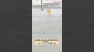 Hurricane Francine Louisiana First Landfall [upl. by Ellevehc767]