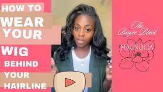 HOW TO INSTALL A LACE WIG BEHIND YOUR HAIRLINE 🤎 [upl. by Keeley142]