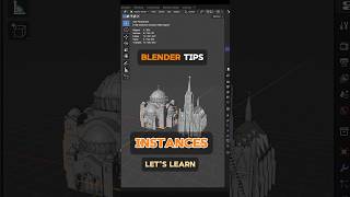 Instances in blender blendertutorial blendertips 3dtutorial 3dmodeling blenderforbeginners [upl. by Kamaria]