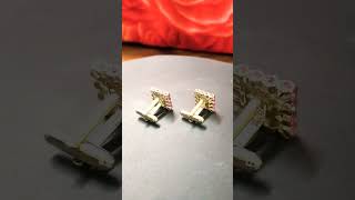 Crystal gem pink stud cufflinks at best price [upl. by Pruter]