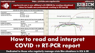 How to read amp interpret COVID 19 RT PCR reportresults – for health care professional regularcrisis [upl. by Hershell281]