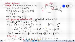 Phys 2 Cours 35 Bilan dénergie de la charge et la décharge dun condensateur Lundi 202005182 [upl. by Icyak]
