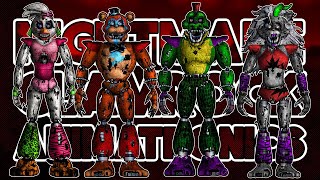 FNAF SPEED EDIT  Making NIGHTMARE GLAMROCK ANIMATRONICS [upl. by Ashford]