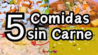 ✅5 COMIDAS SIN CARNE mihogardulcehogar recetasfacilesyrapidas comidasrapidasyfacilesdehacer [upl. by Akinek]