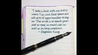 Italic Calligraphy Stephen King quote 2x speed [upl. by Carina]