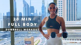 20 min Full Body DUMBBELL Workout for Muscle amp Strength [upl. by Redle]