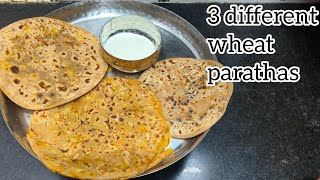 3 different paratha Recipe in Tamil10 min quick homemade parathaveg paratha [upl. by Francois]