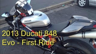 2013 Ducati 848 Evo Corse SE  First Ride [upl. by Alesi]