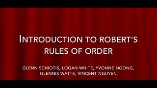 Basics of Roberts Rules [upl. by Ettebab315]