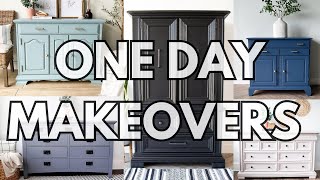 How to Paint Furniture the EASY WAY 👉 9 All IN ONE Paint Makeovers [upl. by Eitsyrk927]