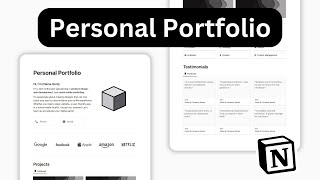 How to build your Personal Portfolio on Notion Free Template 2024 [upl. by Godderd11]