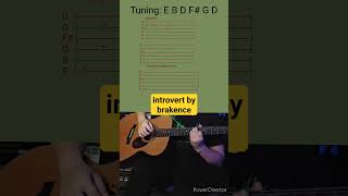 introvert by brakence Acoustic Guitar Tab shorts [upl. by Yaeger]