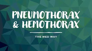 Pneumothorax amp Hemothorax Overview [upl. by Aron]