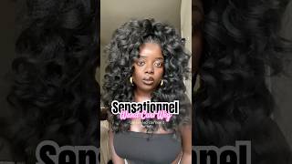 Sensationnel Wand Curl Wig brushed out 👀 syntheticwigs [upl. by Idelia]