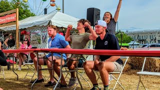 The FINAL final of the cherry pie eating contest at the Traverse City National Cherry Festival [upl. by Harri]