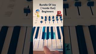 Bundle Of Joy Inside Out 2  Easy Piano Tutorial piano pianotutorial pianocover youtubeshorts [upl. by Nylitsirk]