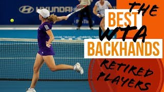 THE BEST WTA BACKHANDS RETIRED PLAYERS PART 1 Kim Clijsters Justine Henin Na li [upl. by Accissej]