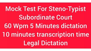 Tough Dictation  Steno typist  5 minutes of dictation  10 minutes to transcribe  JK High Court [upl. by Emmit]