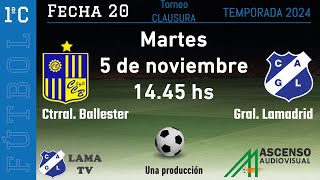 PRIMERA C  CENTRAL BALLESTER  GRAL LAMADRID  FECHA 20 [upl. by Cummins]