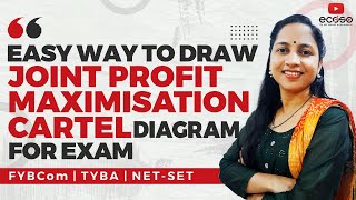 Easy Way to Draw Joint Profit Maximisation Cartel Diagram for Exam  Centralized Cartel Diagram [upl. by Evelinn]