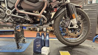 BMW R 12501200 GSGSA Engine oil change [upl. by Socram]