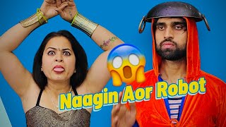 Robot Aor Naagin 🤖🐍😱😂  Mohit Pandey shorts funny trending [upl. by Eire]