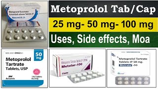 metoprolol 25 mg 50 mg 100 mg  tartrate 25 mg tablets ip 50 mg in hindi Use Side Effects Moa [upl. by Gunzburg]