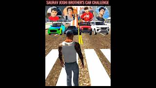 SAURAV JOSHI BROTHERS 🧑‍🤝‍🧑 CAR 🚗 JUMPING 🎢 CHALLENGE 💪IBD3D shorts viralvideo [upl. by Jarl766]