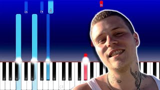 Ginseng Strip 2002  Yung Lean Piano Tutorial [upl. by Travis]