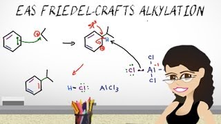 FriedelCrafts Alkylation Reaction Mechanism EAS Vid 6 by Leah4sci [upl. by Fisk]