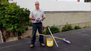 How to apply 502 RCW Elastomeric White Roof Coating over EPDM  KARNAK [upl. by Elson]